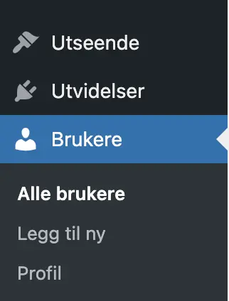 Legge til bruker wordpress